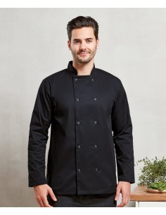 P-PR665-Chefs Long Sleeve Stud Jacket 2